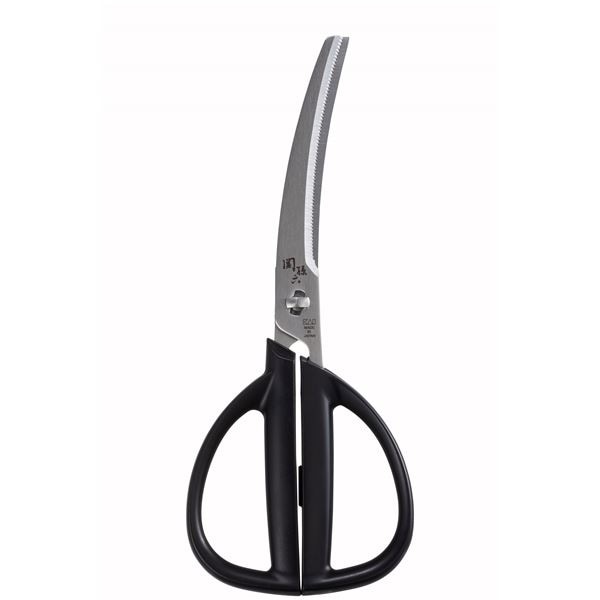 （まとめ）貝印 関孫六 コンパクト カーブ キッチン鋏 キャップ付き DH3347 [x3セット]