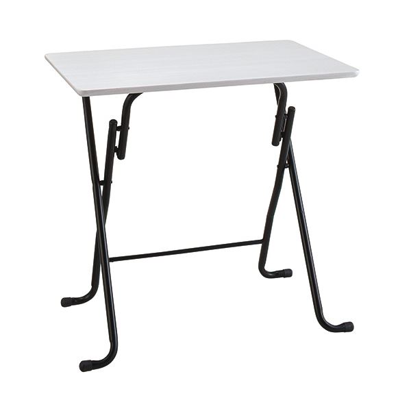 ホームスタイリング イースフォールディングテーブル L 幅750x奥行510mm ホワイト木目 1台