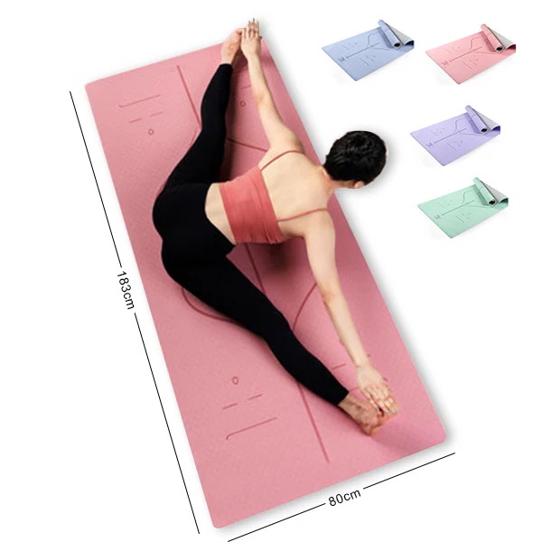 大好評！ヨガマットトレーニングマットSGS認証 ヨガマットエコ素材高密度 厚さ 8mm の両面の滑り止1729