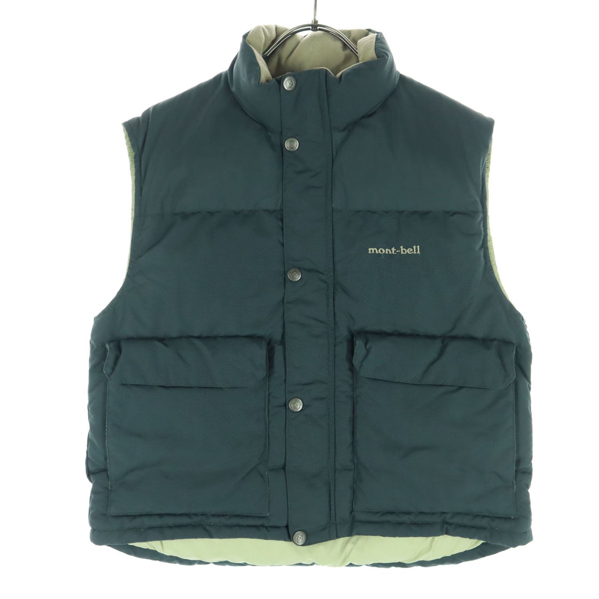 mont-bell モンベル ダウンベスト 140 グレー系 キッズ 古着