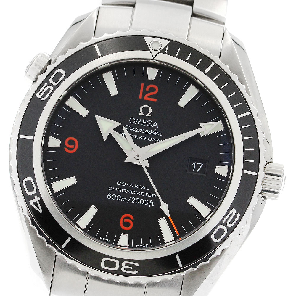 オメガ OMEGA 2200.51 シーマスター プラネットオーシャン デイト コーアクシャル 自動巻き メンズ 良品 保証書付き_895417【中古】