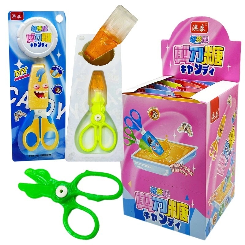 子供向けのおいしい楽しいハサミキャンディーと楽しいスナックロリポップ全体のボックスカウンター小売 誕生日プレゼント 子供の贈り物 誕生日プレゼント 子供の贈り物