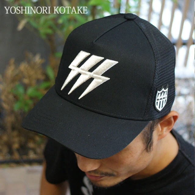 帽子 YOSHINORI KOTAKE BLACK LINE CAP BLACK YOSHINORI KOTAKE BLACK LINE CAP BLACK