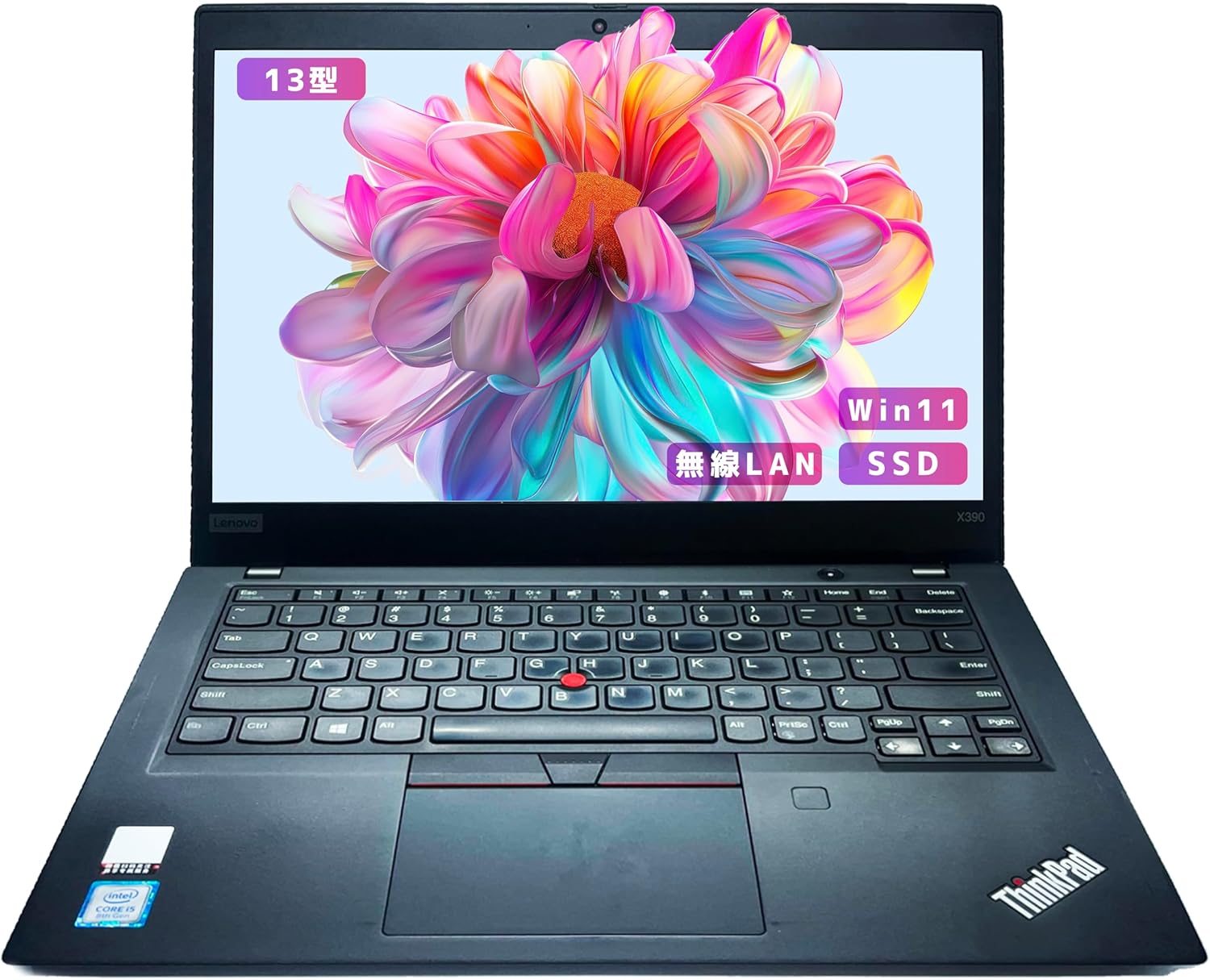 ノートパソコン windows11 ThinkPad X390 Core i5-8世代 メモリ8GB SSD 512GB【 カメラ内蔵 13インチoffice 2021】