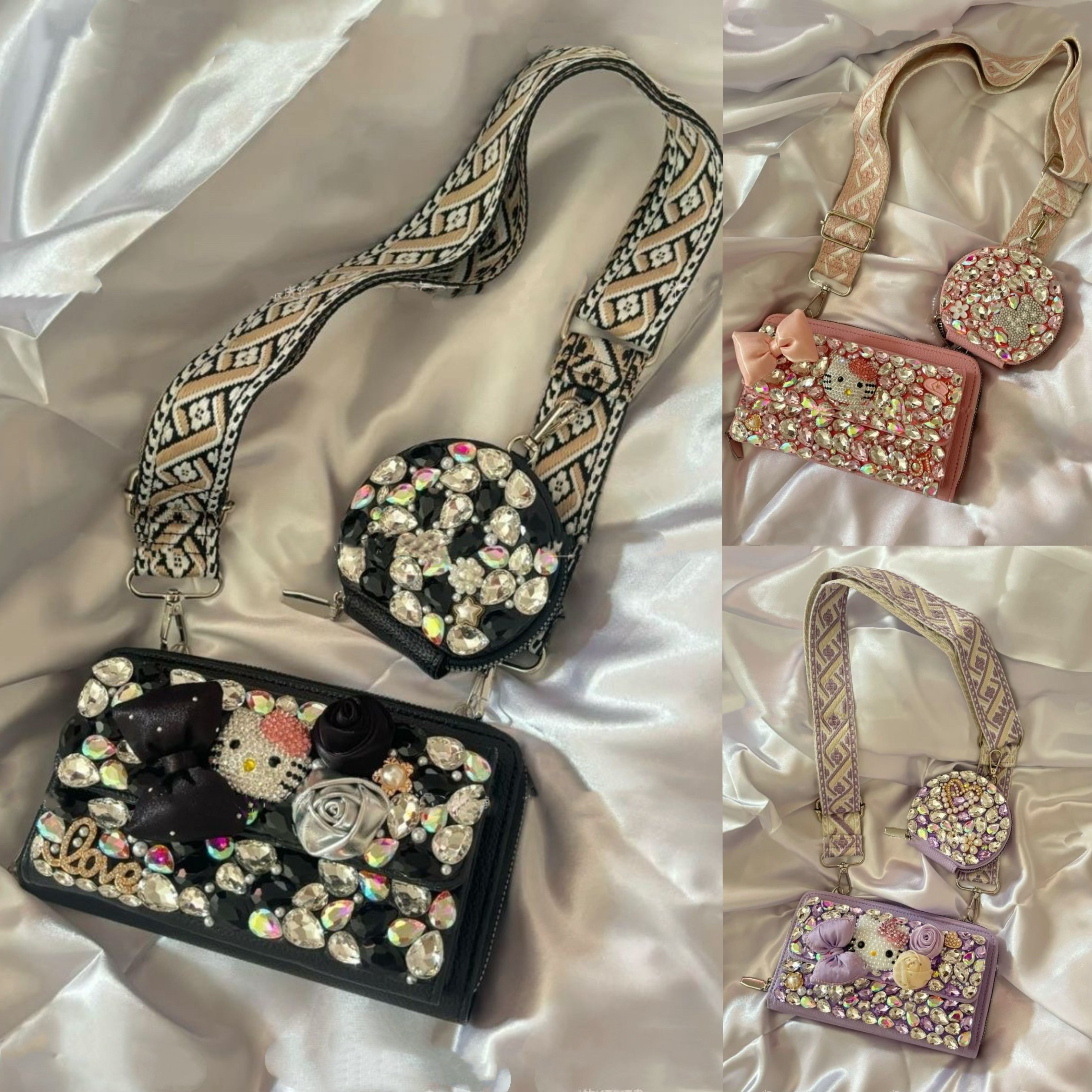 【純手作業カスタム】重工業ドリルキティキティ高ルックス値洗練された高級ファッション外出ショルダーバッグ