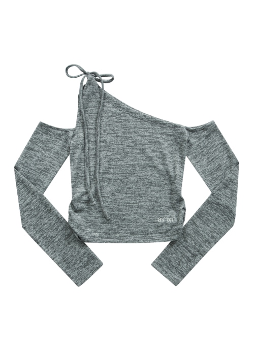 【AS"ON】 MUSE CUT-OUT TEE / GRAY 正規品