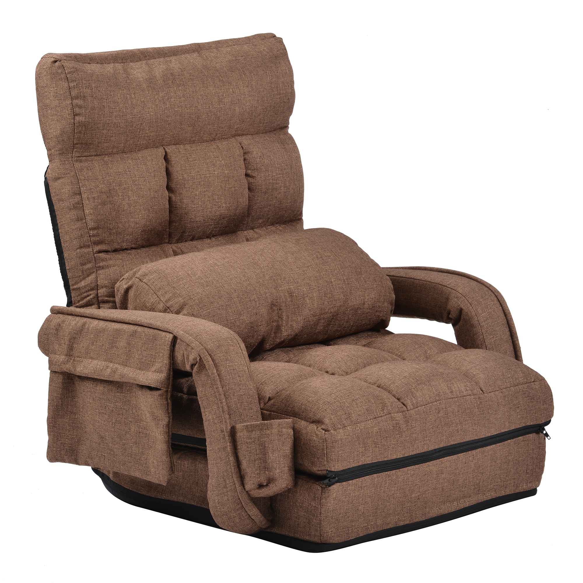 【国内出荷 - 3日配達】座椅子 リクライニング 14段ギア リクライニングチェアー ファブリック 座イス おしゃれ 椅子 チェアー いす イス コンパクト