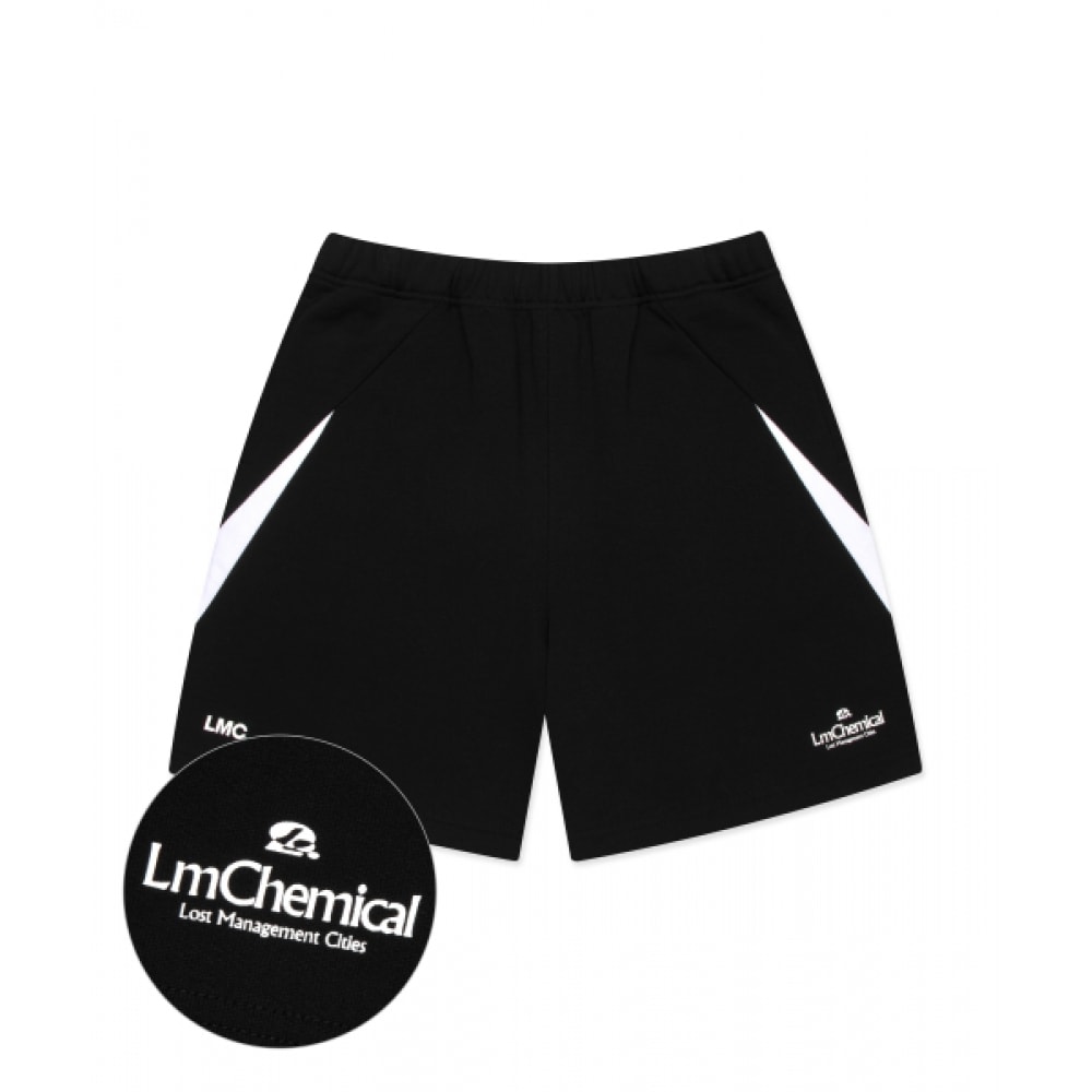 LMC ケミカルサッカースウェットショーツブラック