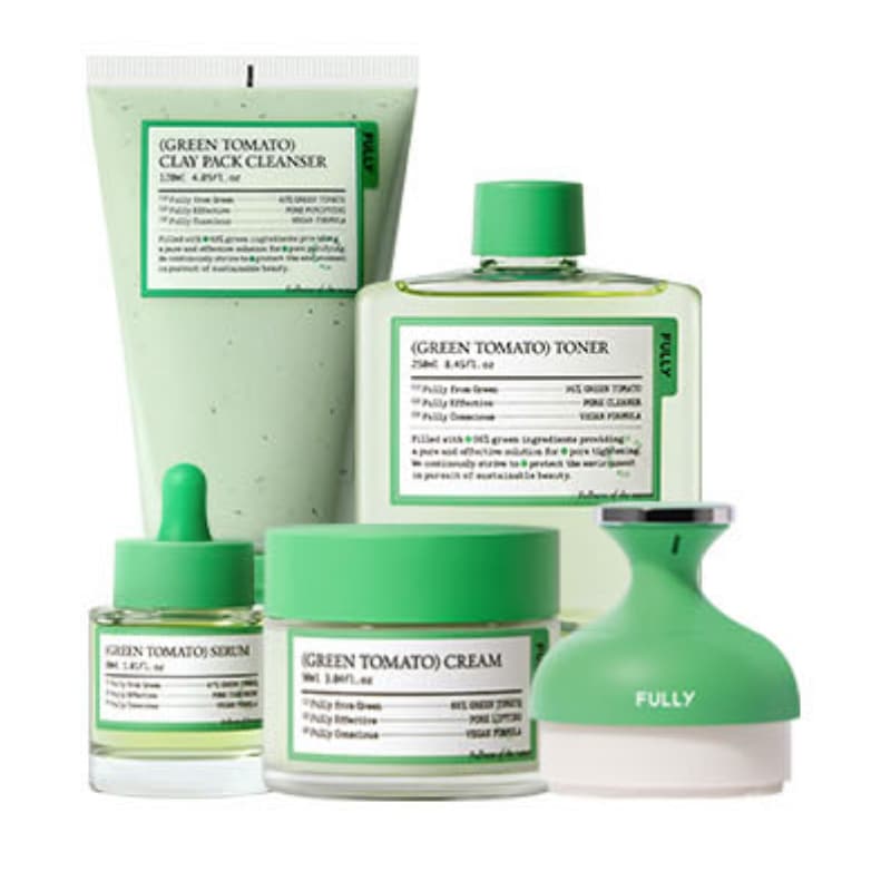 グリーントマト5種セット/グリーントマト(トナー/セラム/クリーム/クレンザー/毛穴ブラシ) 韓国一人気商品！！
