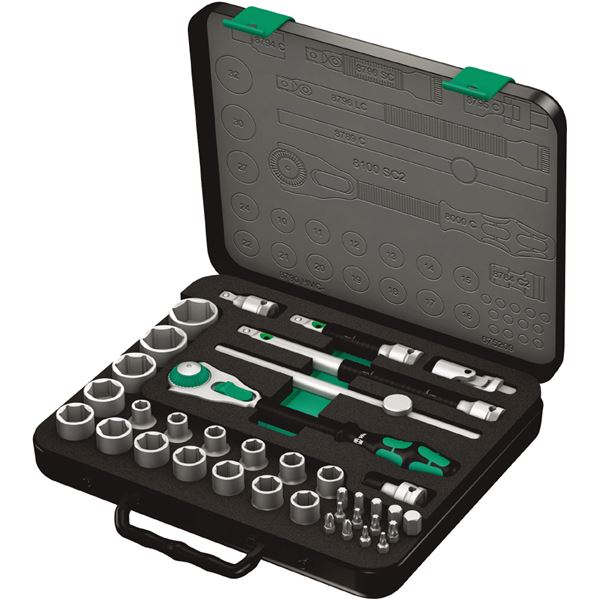 WERA ヴェラ 差込角1/2DR ZYKLOP 37点組 ソケットレンチ セット 003645 工具 ツール DIY 作業工具 道具 レンチ