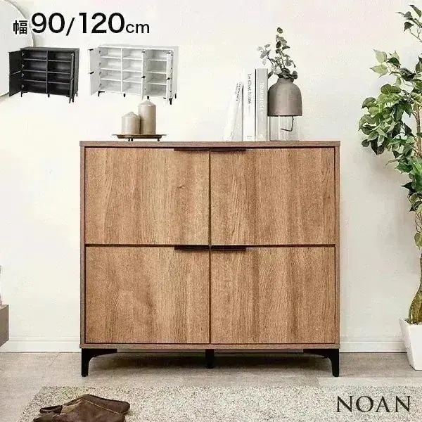 【新商品】キャビネット 白 90cm 収納棚 扉付き おしゃれ 棚 ラック 収納 大容量 北欧 アイアン リビングボード 本棚 収納家具 ホワイト ノアン