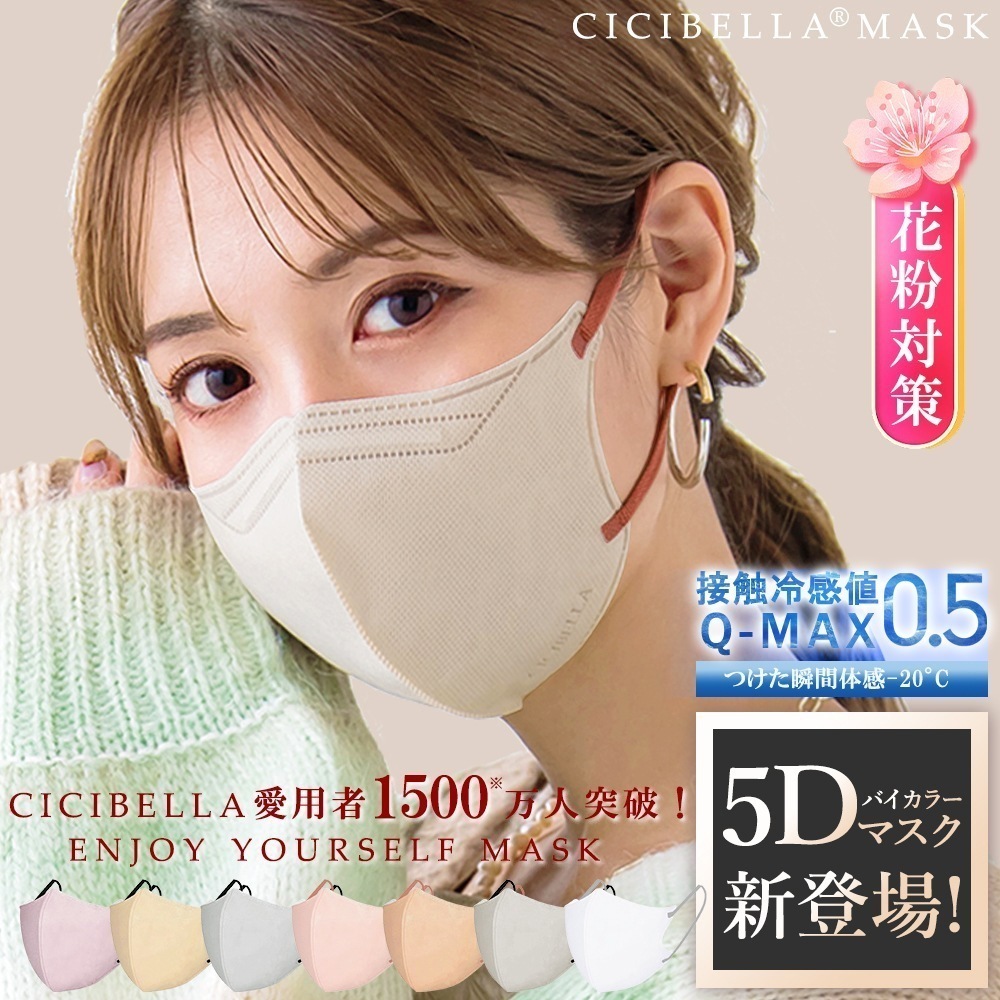 CICIBELLA風マスク CICIBELLA 冷感 マスク 大容量 106枚 立体 不織布 高評価 バイ