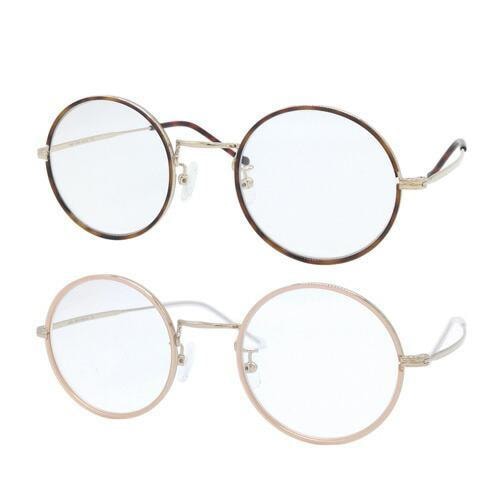 メガネ UA3625 col.GD/BR GD/PK 46mm チタン ラウンド 日本製 2color