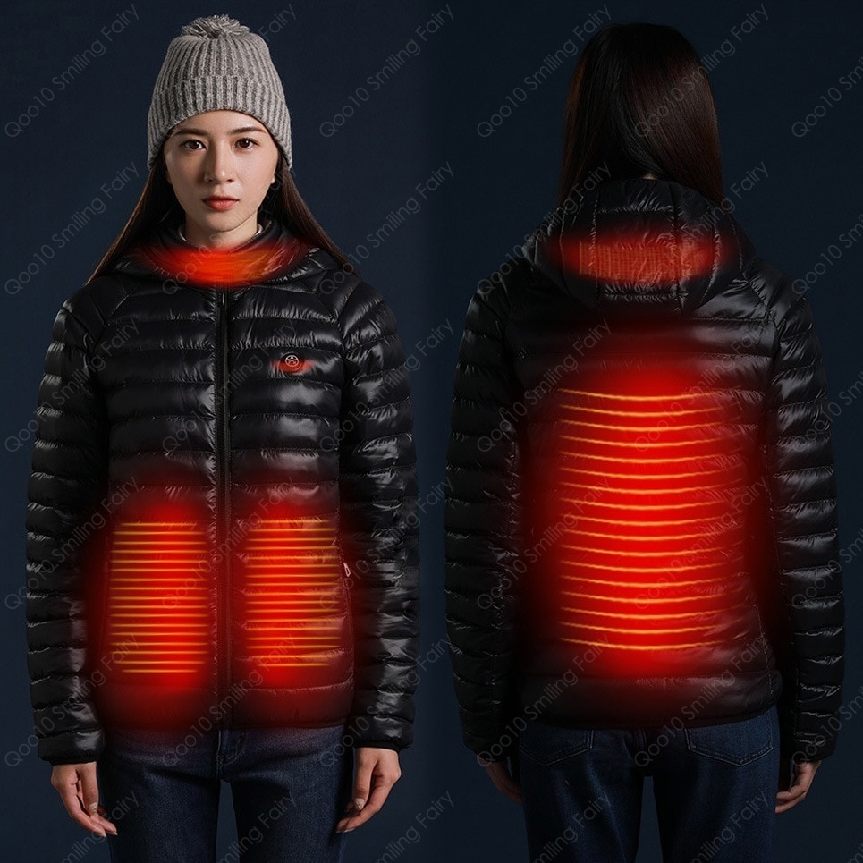 電熱ジャケット ヒートジャケット ヒーター付き防寒着 電熱ウェア 4箇所発熱 防水 加熱 USB式5V 電気発熱-44