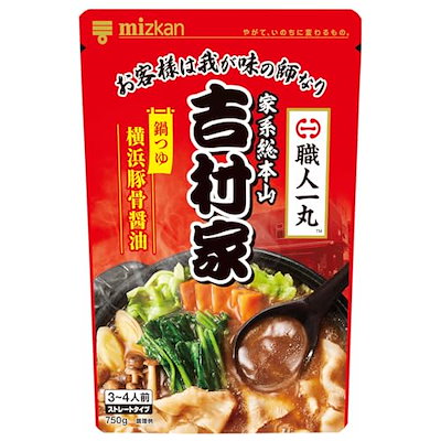 他サイト： ミツカン 家系総本山吉村家監修 横浜豚骨醤油 鍋つゆ 鍋の素 ラーメンスープ 750g×3個の商品画像