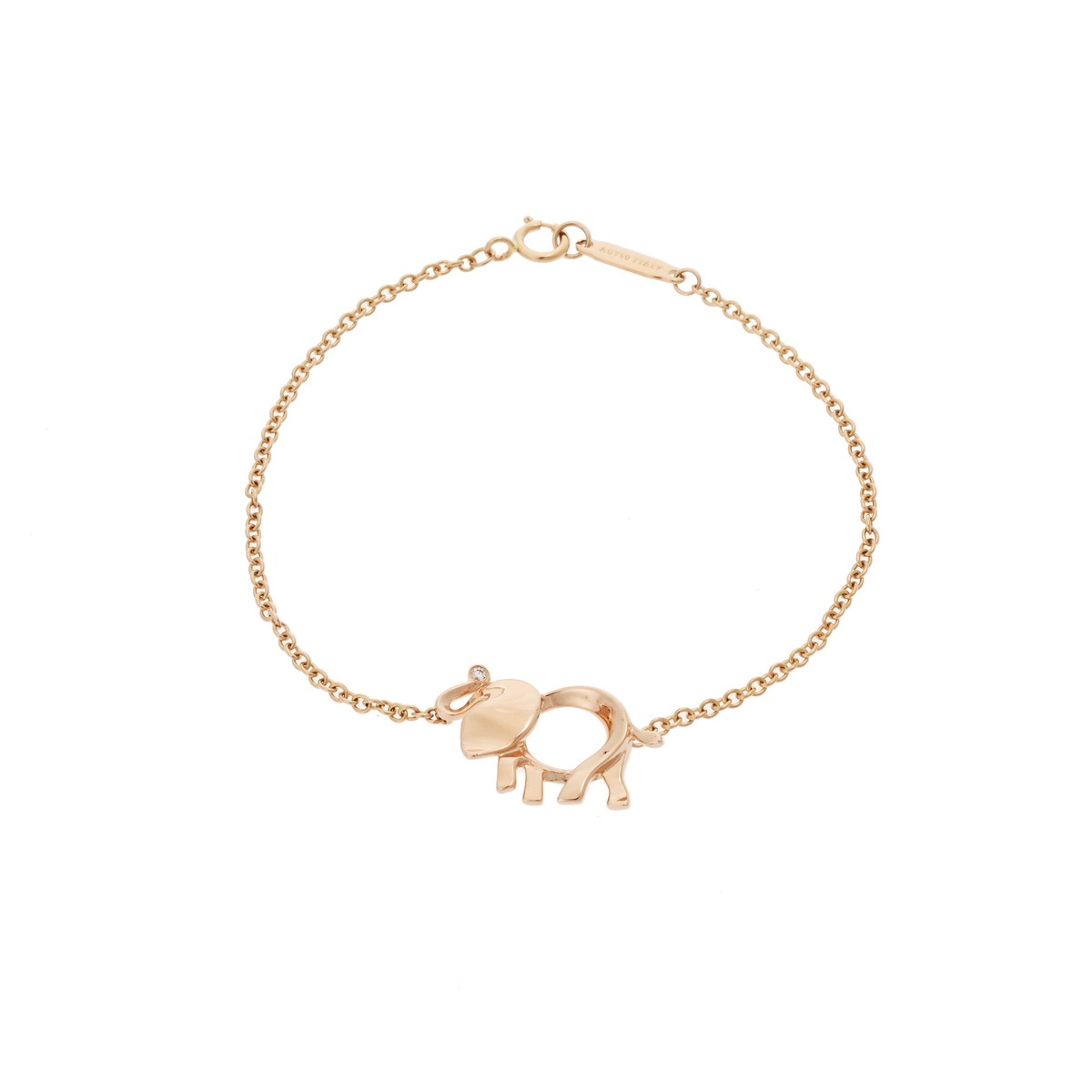 エレファント チャーム レディース K18ピンクゴールド ブレスレット Aランク 中古 銀蔵