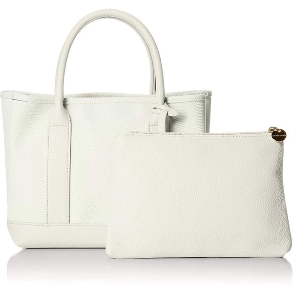 トートバッグ レディース バッグ カバン キャンバス アイボリー 63290 IV 仕切り ファスナー付き マチあり