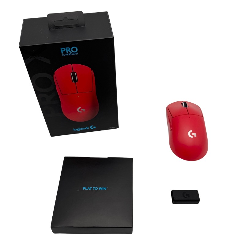中古 Logicool G PRO X SUPERLIGHT ワイヤレス ゲーミングマウス G-PPD-003WL-RD ゲーミング マウス レッド