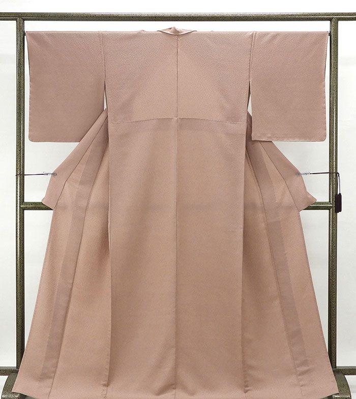 単衣 色無地 新品仕立済 正絹 単衣 梅茶鼠色 身丈166cm 裄丈68cm 色無地 新品 仕立て上がり 着物 wa1166