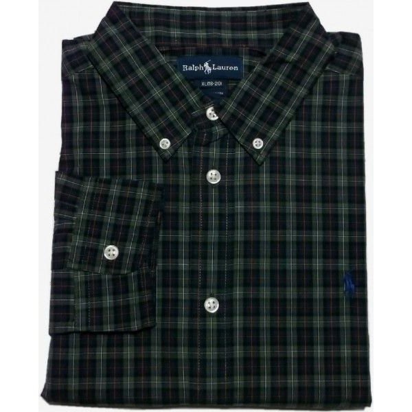 ボーイズサイズ 長袖 ボタンダウンシャツ グリーン boys PR2-873