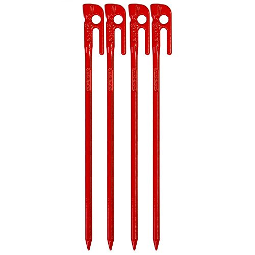 エリッゼ(ELLISSE) 鍛造ペグ エリッゼステーク 38cm 4本セット レッド粉体焼付塗装 M