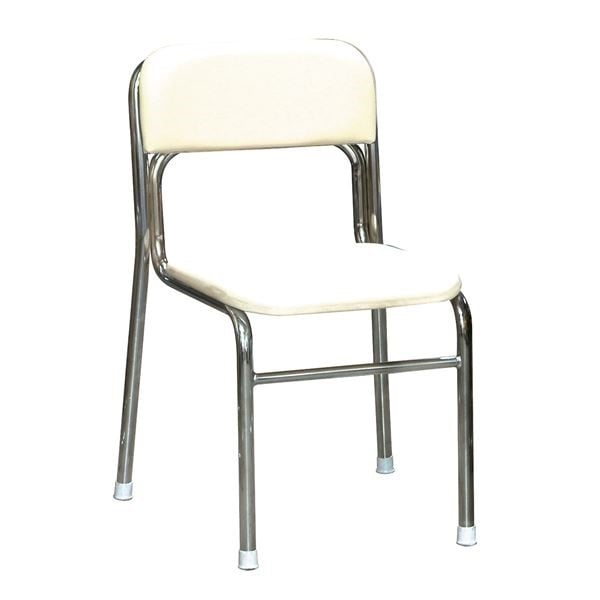 軽量 スタッキングチェア 5脚セット ホワイトクロムメッキ 幅45cm 重さ4.5kg 日本製 防汚仕様 スチール リブラ チェア