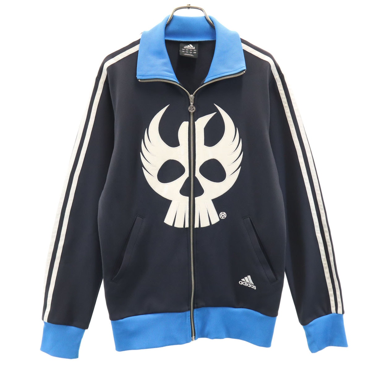 八咫烏 日本代表 フットボールカルチャー トラックジャケット L ネイビー ジャージ メンズ 古着