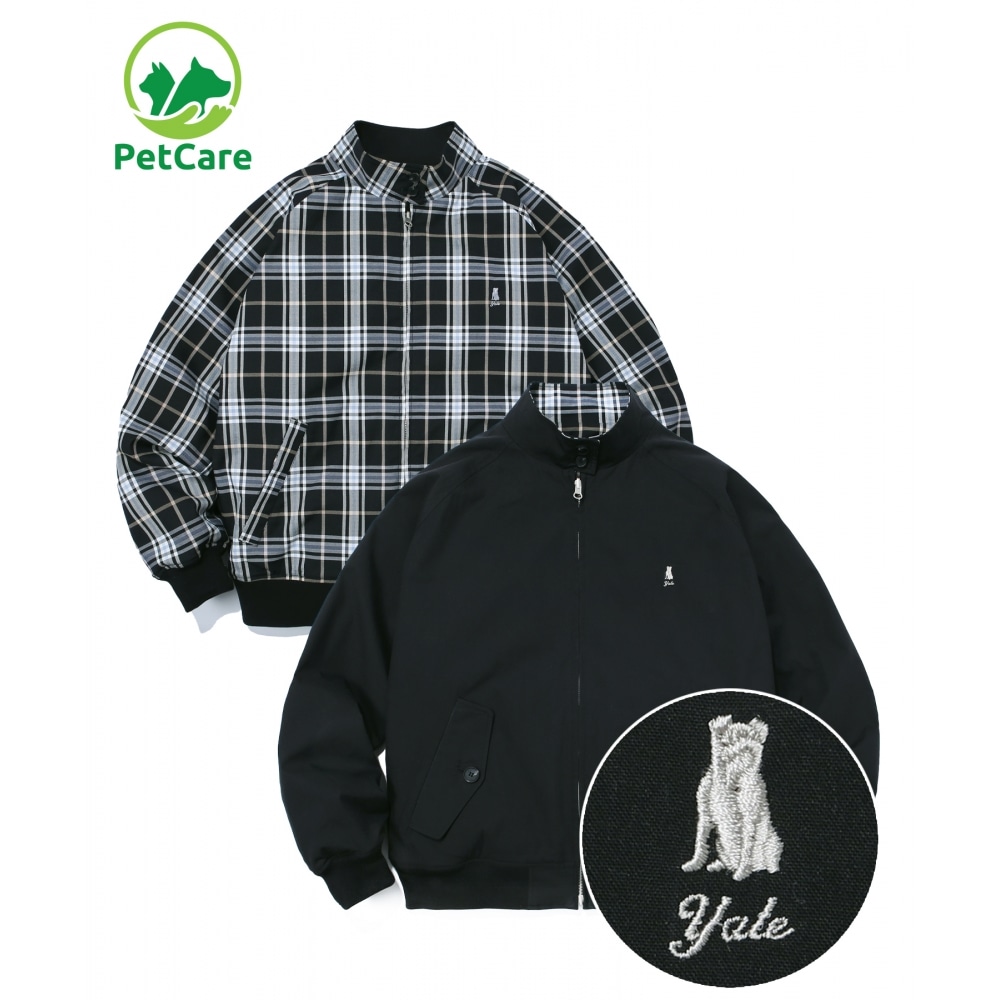 YALE リバーシブル ハリントン ジャケット ブラック