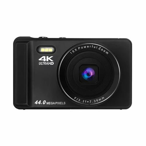 高橋国際商事【4400万画素（有効画素800万）】充電式コンパクトデジタルカメラ　4K動画 1200mAh大容量バッテリー TK-44K【2.4インチIPS液晶】