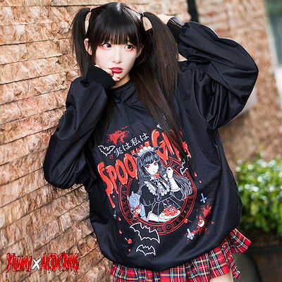 Qoo10 Acdc Rag Spooky Girl パーカー 長袖 レディース服