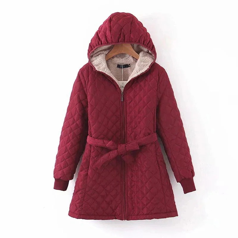 超人気パーカーロング裏起毛レディースオーバーフード付き秋冬コート厚無地大きいゆったり上着中綿コートジャケット前開き今日は30パーセント