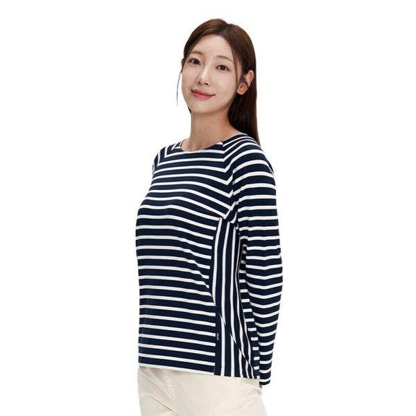 Tシャツ 女性 秋 ラウンド 長袖TシャツMLTFT621DN_IC