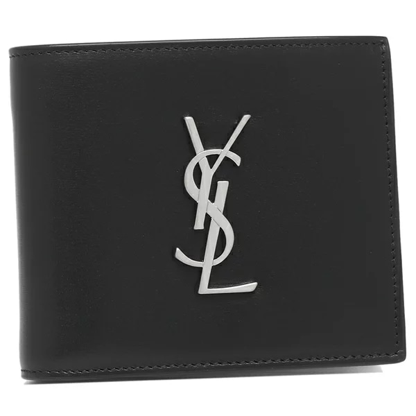 二つ折り財布 カサンドラ ブラック メンズ SAINT LAURENT PARIS 453276 0SX0E 1000