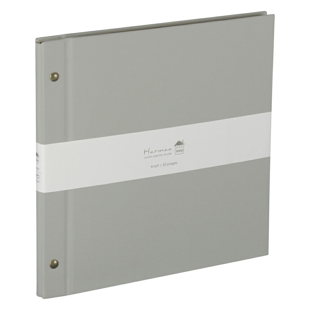 （まとめ買い）ハルマー 外ビス式アルバム デミ プラコート台紙（クラフト） グレー A-HRD-201-N [x3]