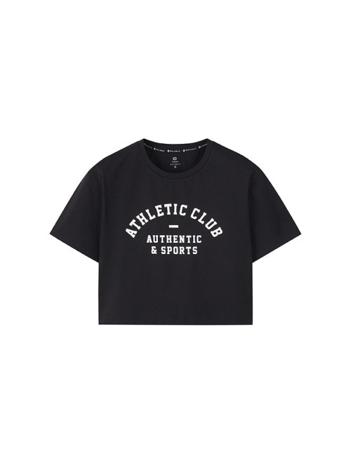 トップ10 レディース クイックドライ グラフィック クロップ 半袖Tシャツ MBE5TS2208
