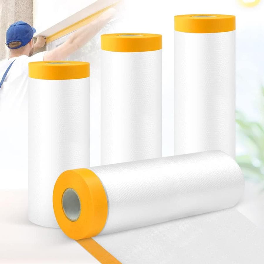 マスカーテープ 養生 マスカー 550mm×20M (20巻マスカーテープ)自動車塗装用 内装工事 室内壁養生用 使い捨て 養生 マスカー膜 粘着力が強力な