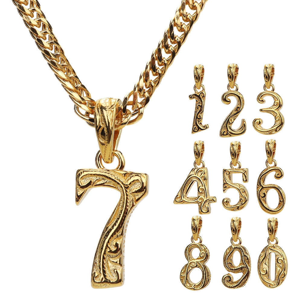 ハワイアンナンバーネックレス [n782-wkihei-g]