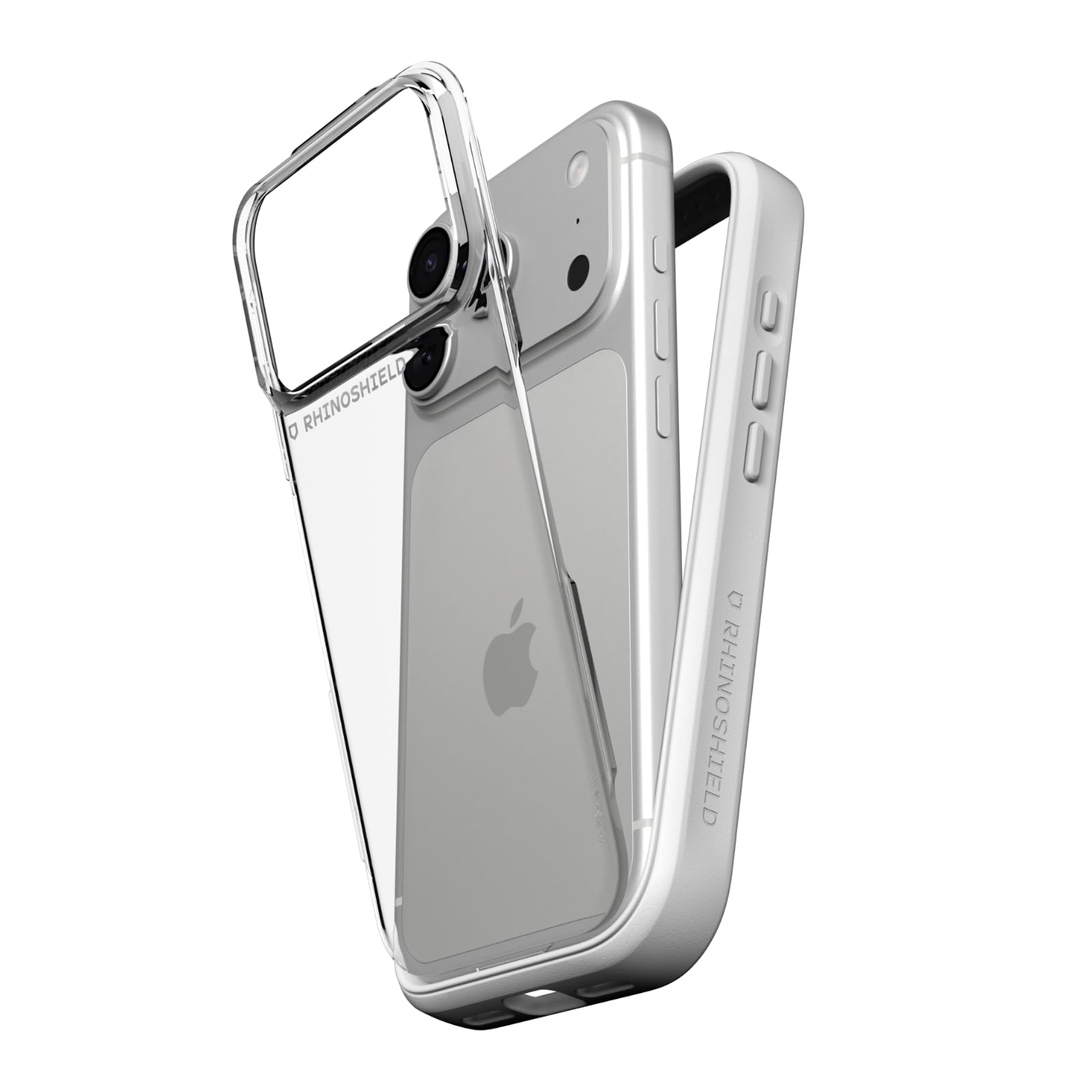 RHINOSHIELD ライノシールド iPhone 17 Pro対応 スマホケース Mod NX - 背面プレート付き2WAYバンパー保護ケース 軍規格の落下保護 耐衝撃 - ホワイト