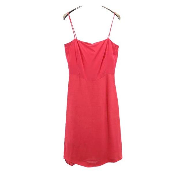 イタリア製 キャミワンピース 38 ピンク系 バックジップ レディース