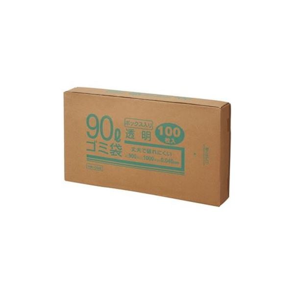 （まとめ）クラフトマン 90Lゴミ袋 透明 ボックス入 100枚[x3セット]