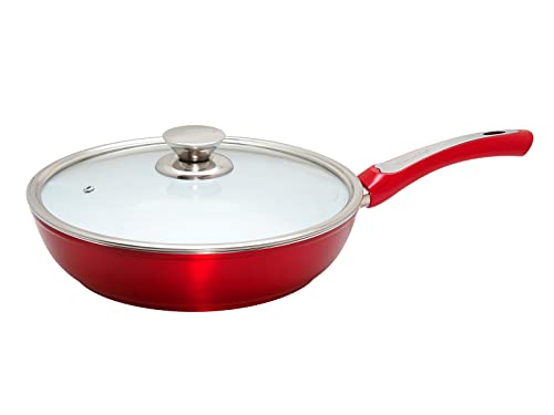 D&S ディーアンドエス PFOA不使用の焦げ付きにくいフライパン IH対応 28cm蓋付き 2層セ