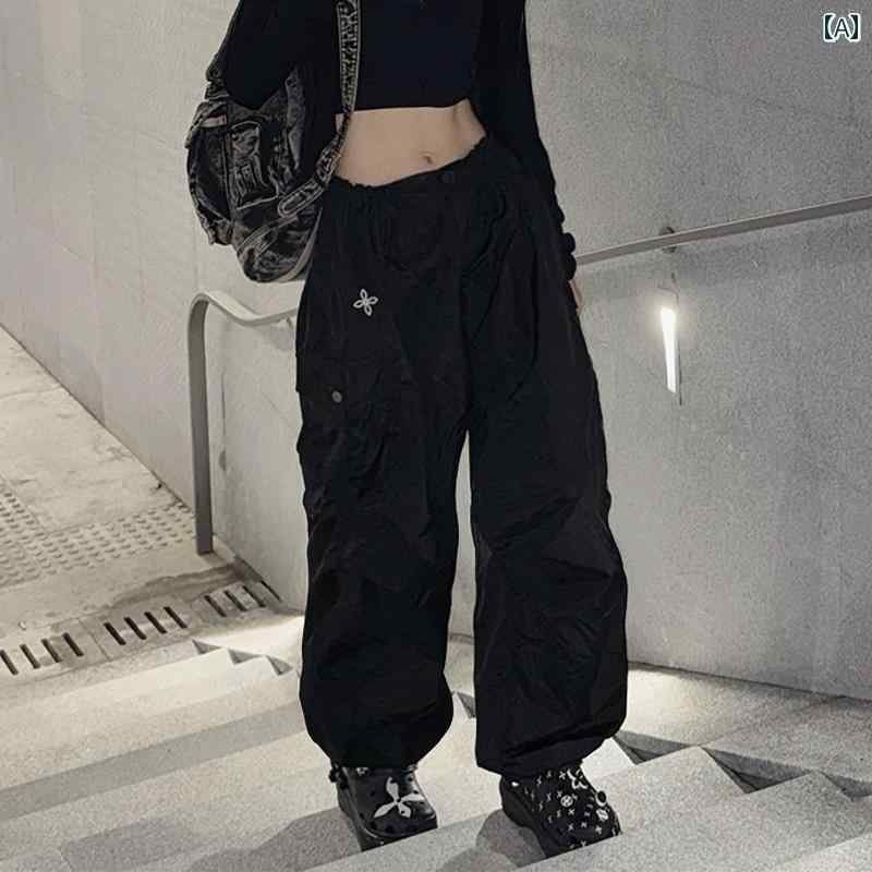 カーゴパンツ　メンズ　レディース スポット チャイナ 風潮 嵐 狩猟 速乾 パラシュートパンツ コレクション 未来 技術 象徴 日焼け防止 ワイド レッグ パンツ オーバー オール