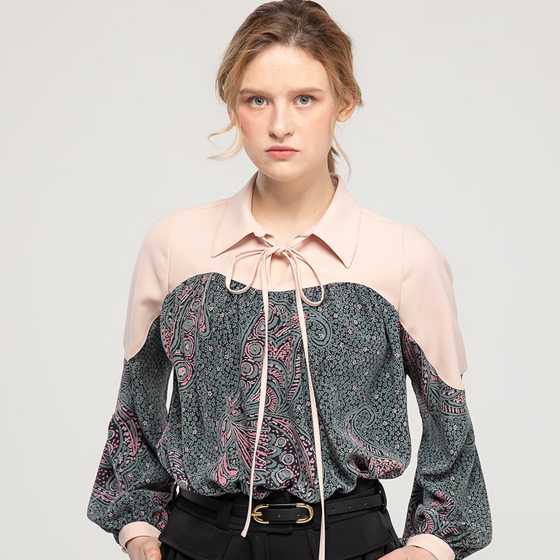 Two-tone Ribbon SHIRT