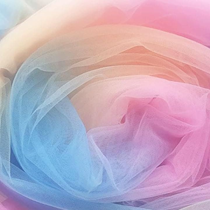 レインボー チュール 生地 幅150cm カラフル レース 手芸 衣装(10m)