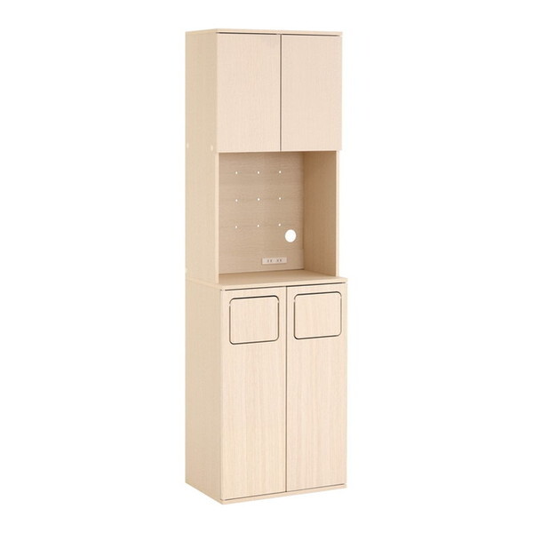 ホームテイスト FSK-A2S さわやかなごみ箱一体型食器棚 ごみ箱2つタイプ ホワイトウォッシュ メーカー直送