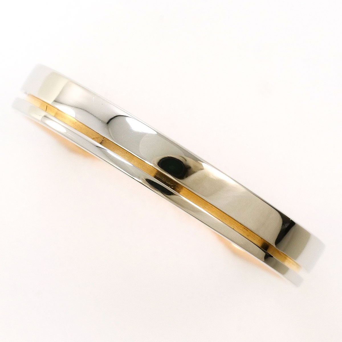 PT950 プラチナ K18 18金 PG ピンクゴールド リング・指輪 22.5号 天然石 総重量約5.2g 中古