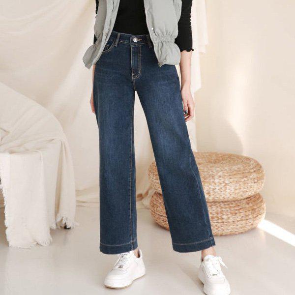 Hスタイル(MIZ)1322起毛セミブーツカットパンツ 冬 女性 バンディングパンツ 起毛スエード ワイドパンツ ストレートパンツ スラックス