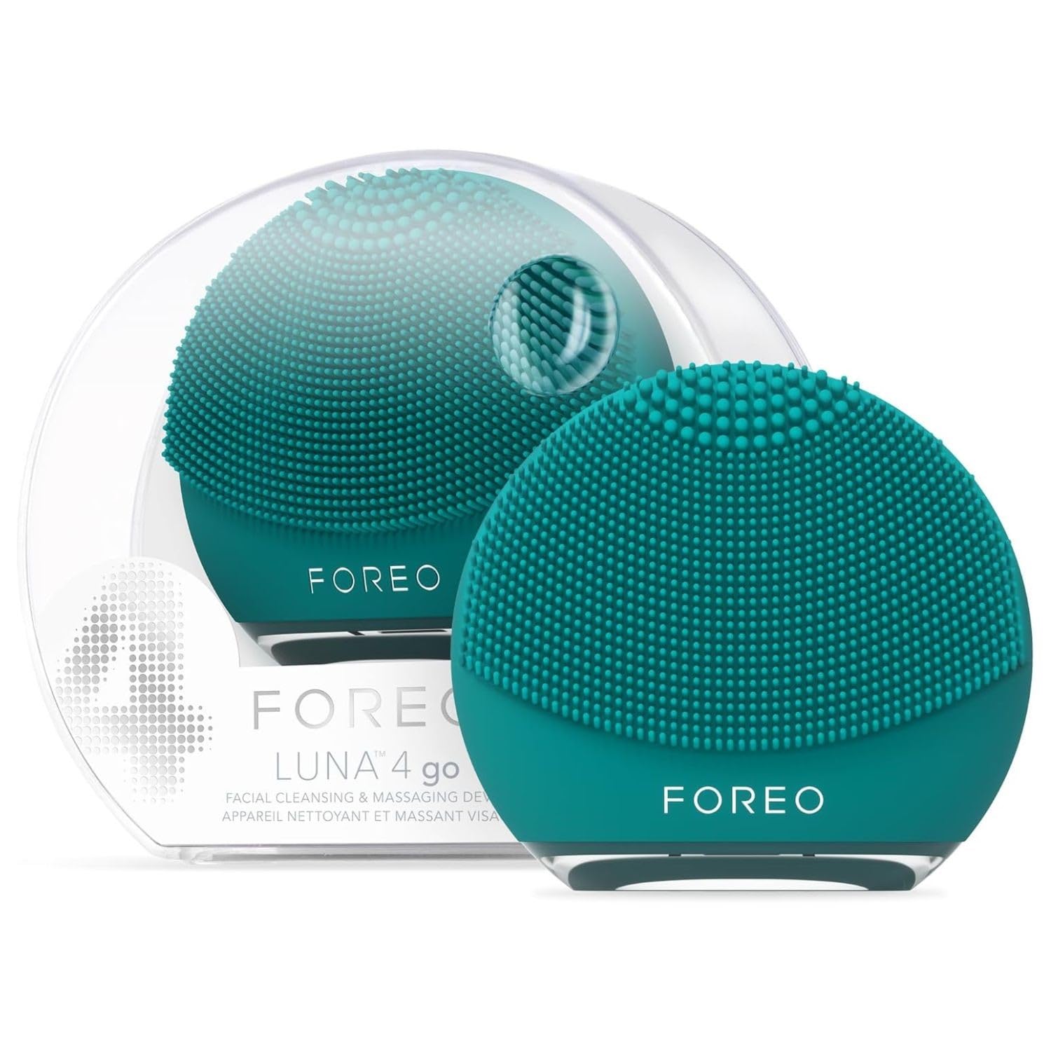【国内正規品】FOREO LUNA 4 go フォレオ スマートクレンジングデバイス 美顔器 電動洗顔ブラシ シリコーン製 エイジングケア (エバーグリーン)