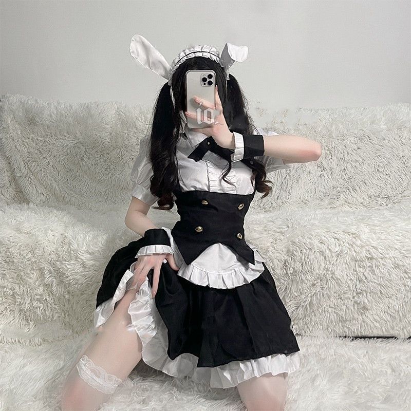 コスプレ 制服メイド服 かわいい ロールプレイングアニメバニースーツを日常着に