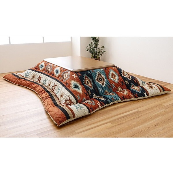 1161490240103 ロザン 大判正方形 掛 RE 205X205 レッド こたつ布団 メーカー直送